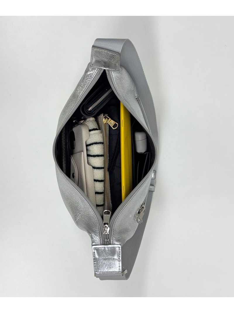 楽天市場】ソフトレザーラウンドショルダーバッグ[silver] russet