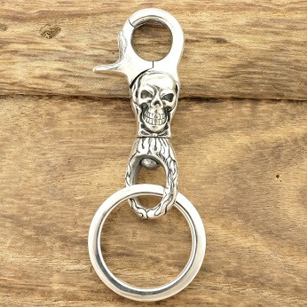 楽天市場】TJK スカル キーホルダー キーチェーン シルバー 925