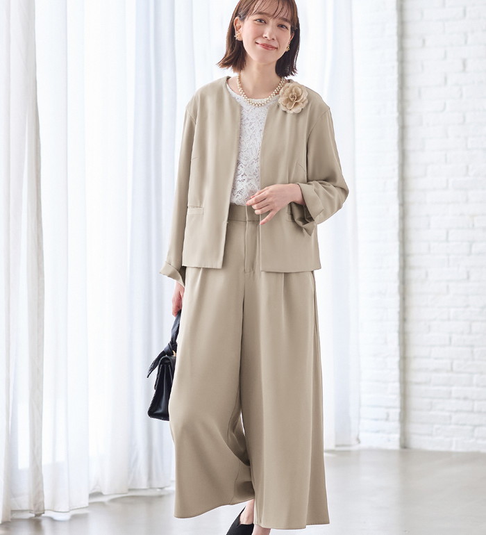 楽天市場】【2点セット】洗える多機能セットアップ レディース スーツ