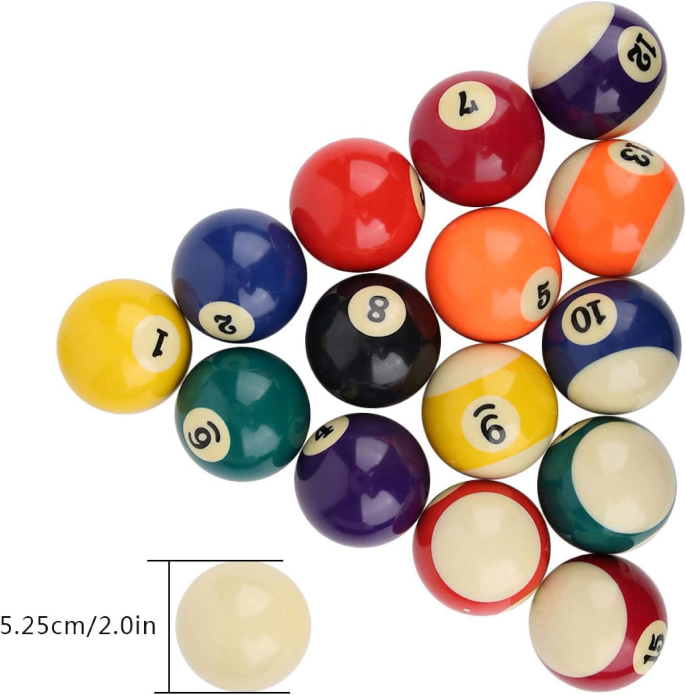 楽天市場】16個 ビリヤードボール 直径52.5MM ビリヤードアクセサリー
