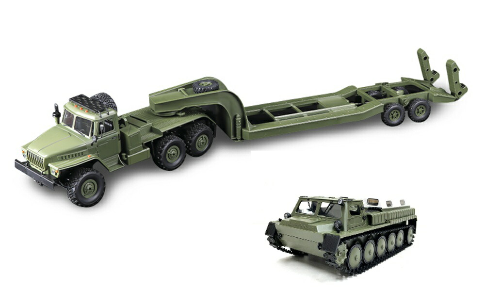 楽天市場】WPL 2.4GHz 1/16 RTR B36-3 6WD ミリタリートレーラー