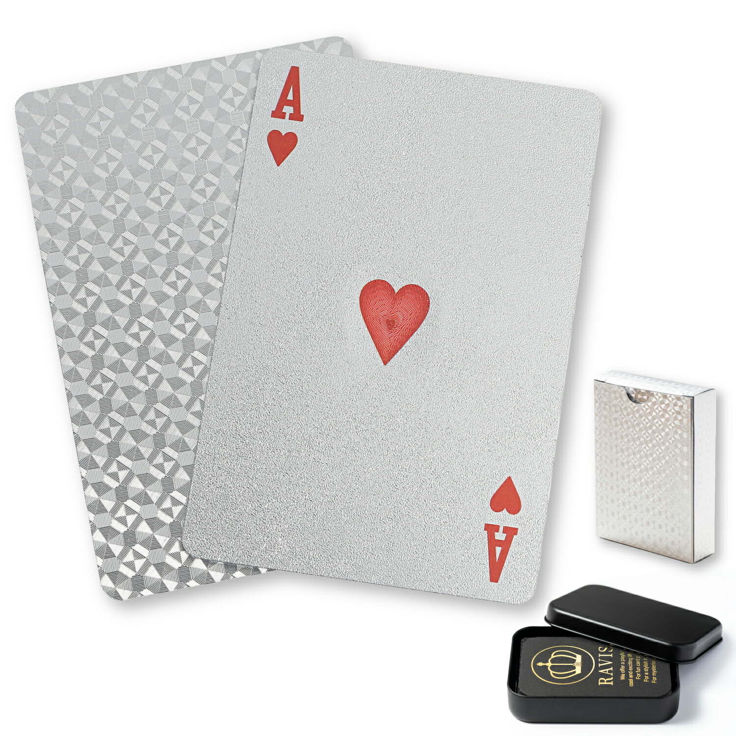 楽天市場】RAVIS トランプ プラスチック シルバー ゴールド おしゃれ