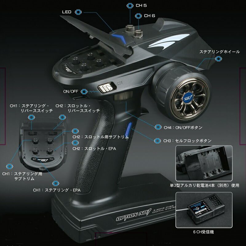 楽天市場】X6FG ビギナーセット（サーボ、アンプ、受信機）RCカー用