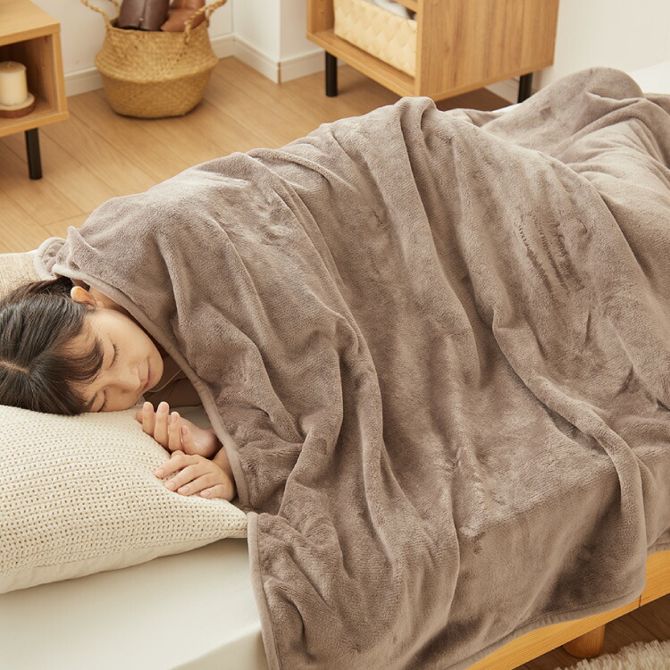 楽天市場】フランネル 掛け敷き電気毛布 188×130cm 節電 洗える 電気