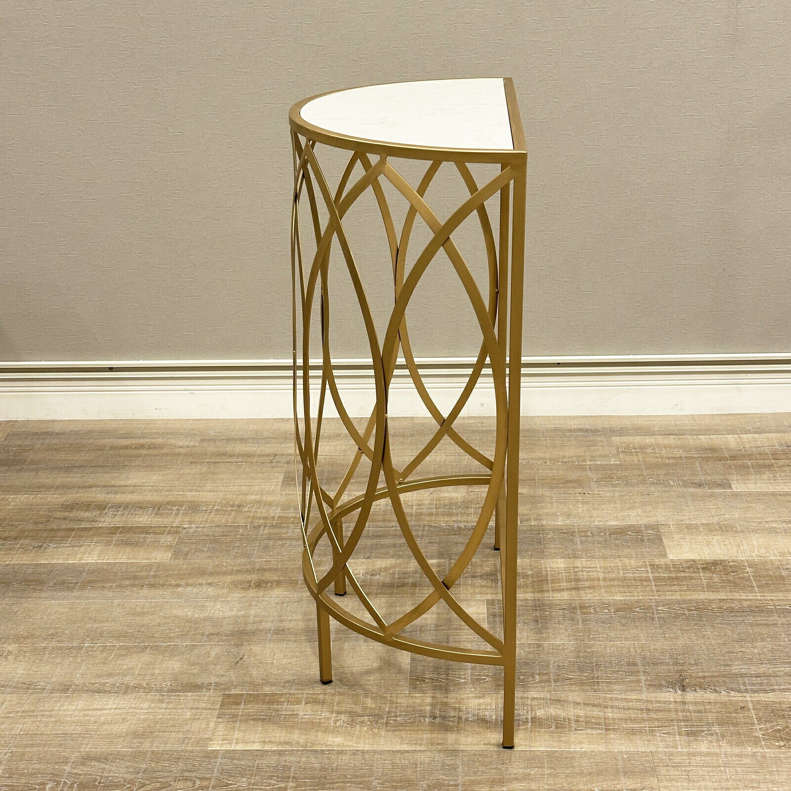 楽天市場】天板大理石 半円コンソールアイアン コンソール テーブル