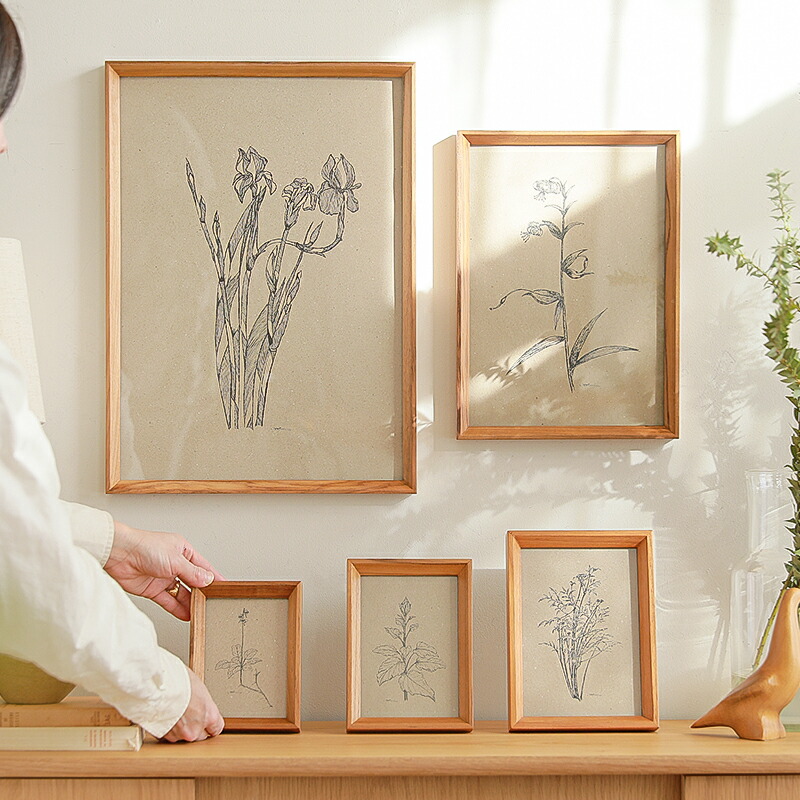 楽天市場】フォトフレーム チークウッド Sサイズ L判 写真フレーム