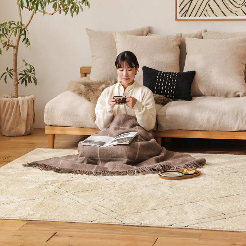 楽天市場】洗える 抗菌ラグマット Clumore 130×190 長方形 スクエア