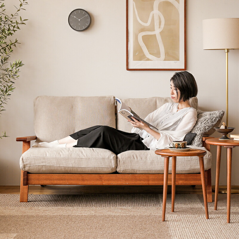 楽天市場】ソファー 2人掛け ソファ NOANA ノアナ ナチュラルフレーム