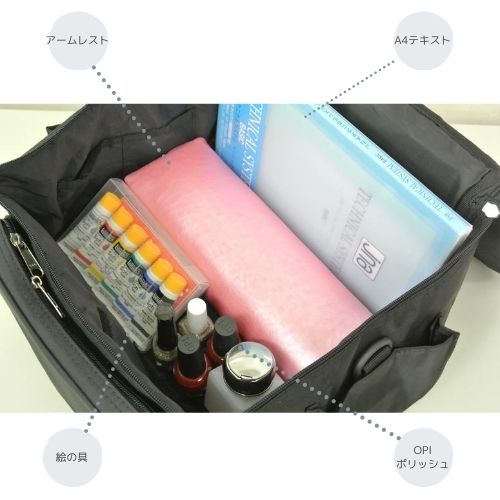 楽天市場】ネイルバッグ 軽量バニティーバック ブラック 化粧品 収納