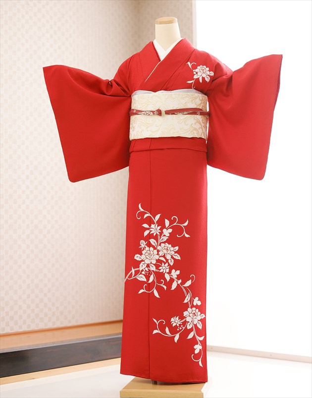 楽天市場】訪問着レンタル 還暦祝い 赤 hw1627 卒業式 着物レンタル 母