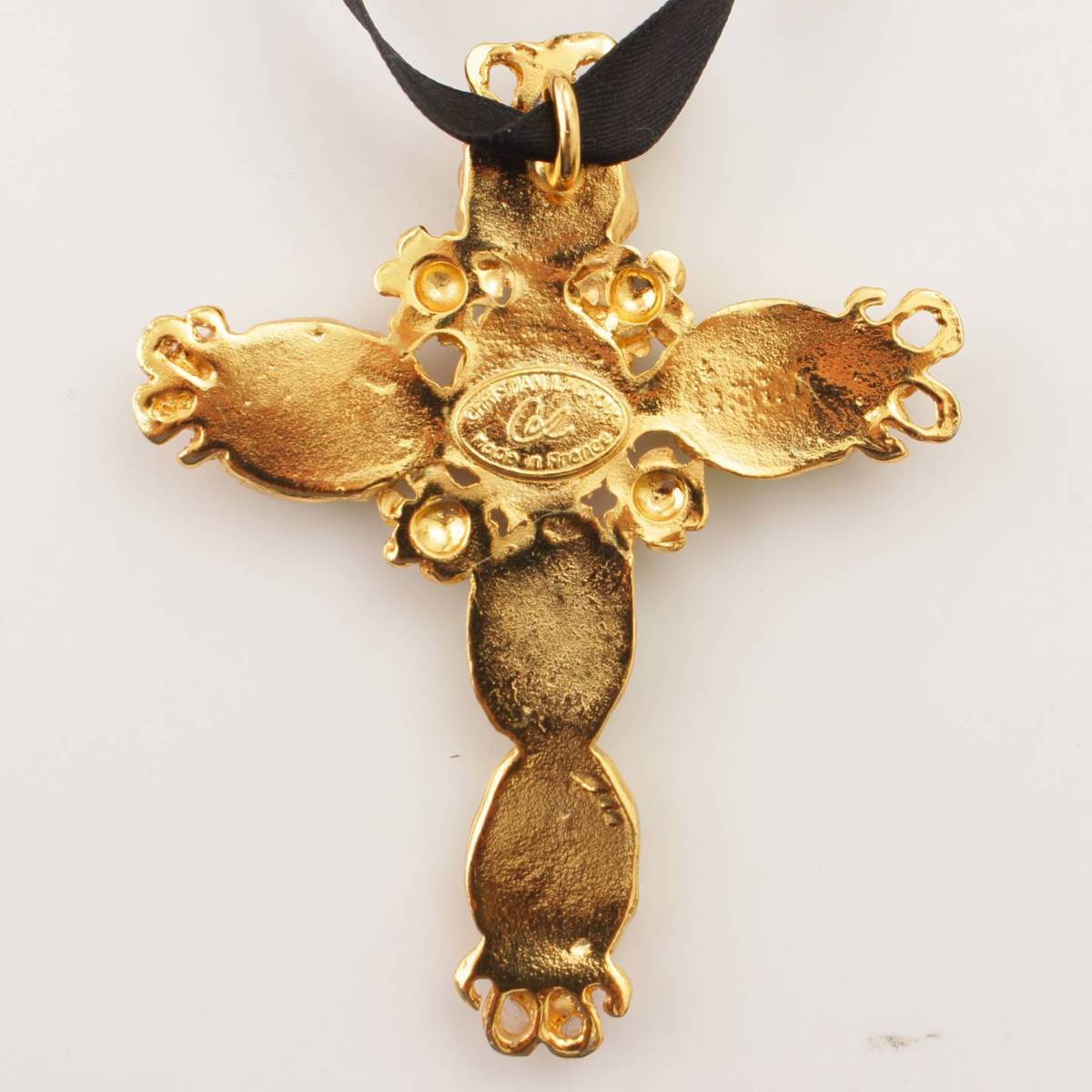 Christian Lacroix 十字架ヴィンテージブローチ ゴールド 【公式通販】