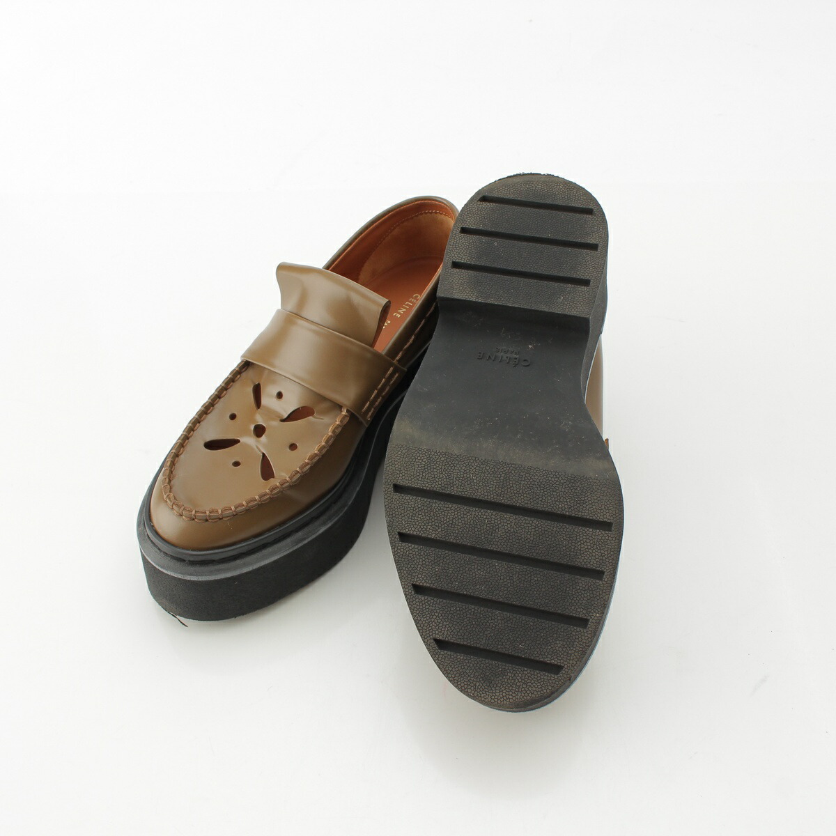 楽天市場】セリーヌ CELINE フィービー期 パテント 厚底ソール カット