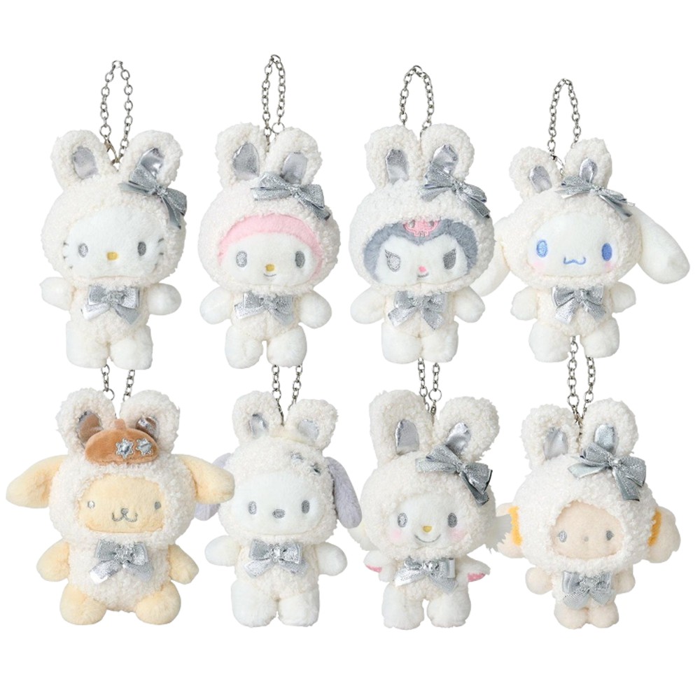 楽天市場】サンリオ マスコットチャーム ふわふわスノーラビット