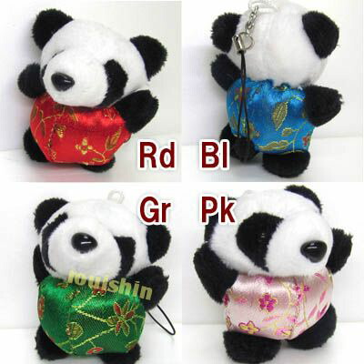 楽天市場】サテン服 パンダ ぬいぐるみ ストラップ 【KP】｜ぱんだ