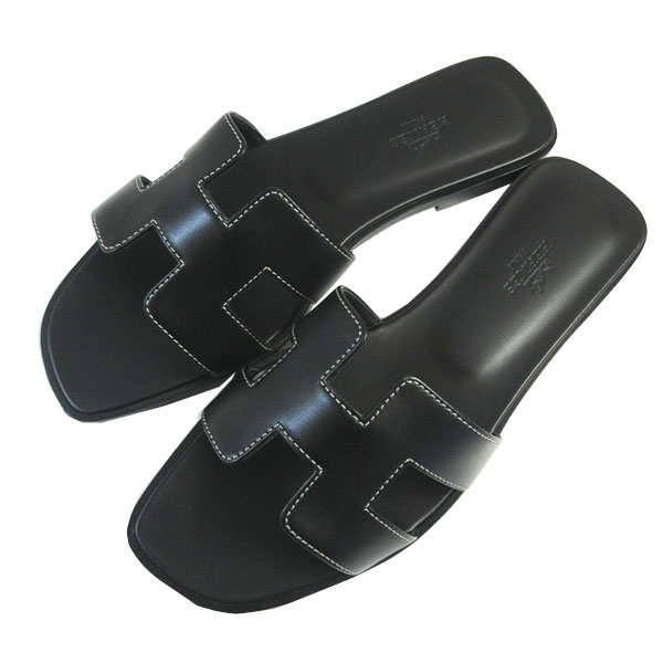 楽天市場】≪ 新品 ≫ エルメス オラン フラット サンダル 38 レザー