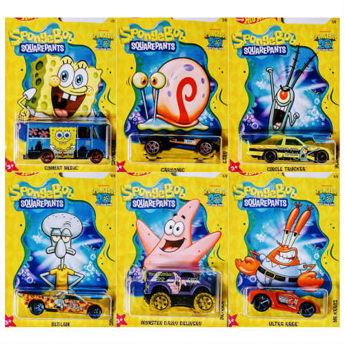 楽天市場】1/64 Hot Wheels Spongebob Car 6台セット ホットウィールズ