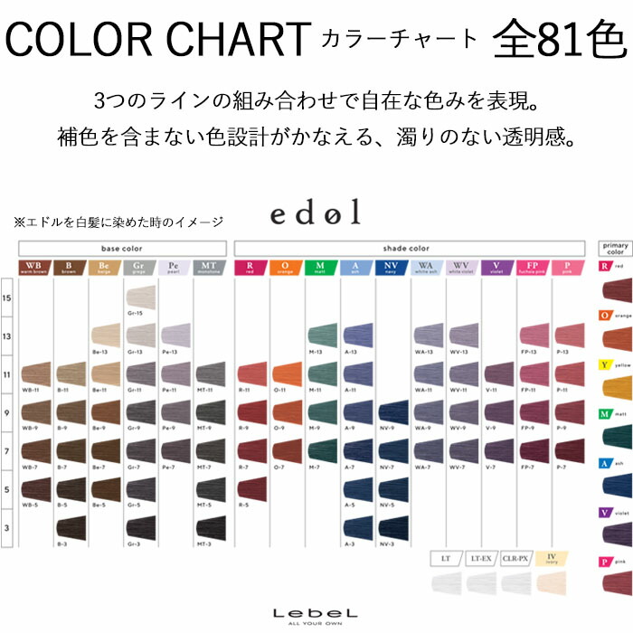 楽天市場】edol エドル ファッションカラー WB ウォームブラウン 80g