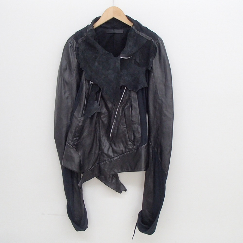 楽天市場】EKAM【エカム】 ブラック ジャージー切替 変形 レザー