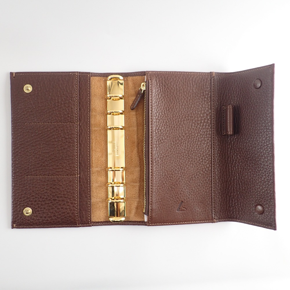土屋鞄 トーンオイルヌメ マルチポケットバイブル手帳 焦茶 土屋鞄