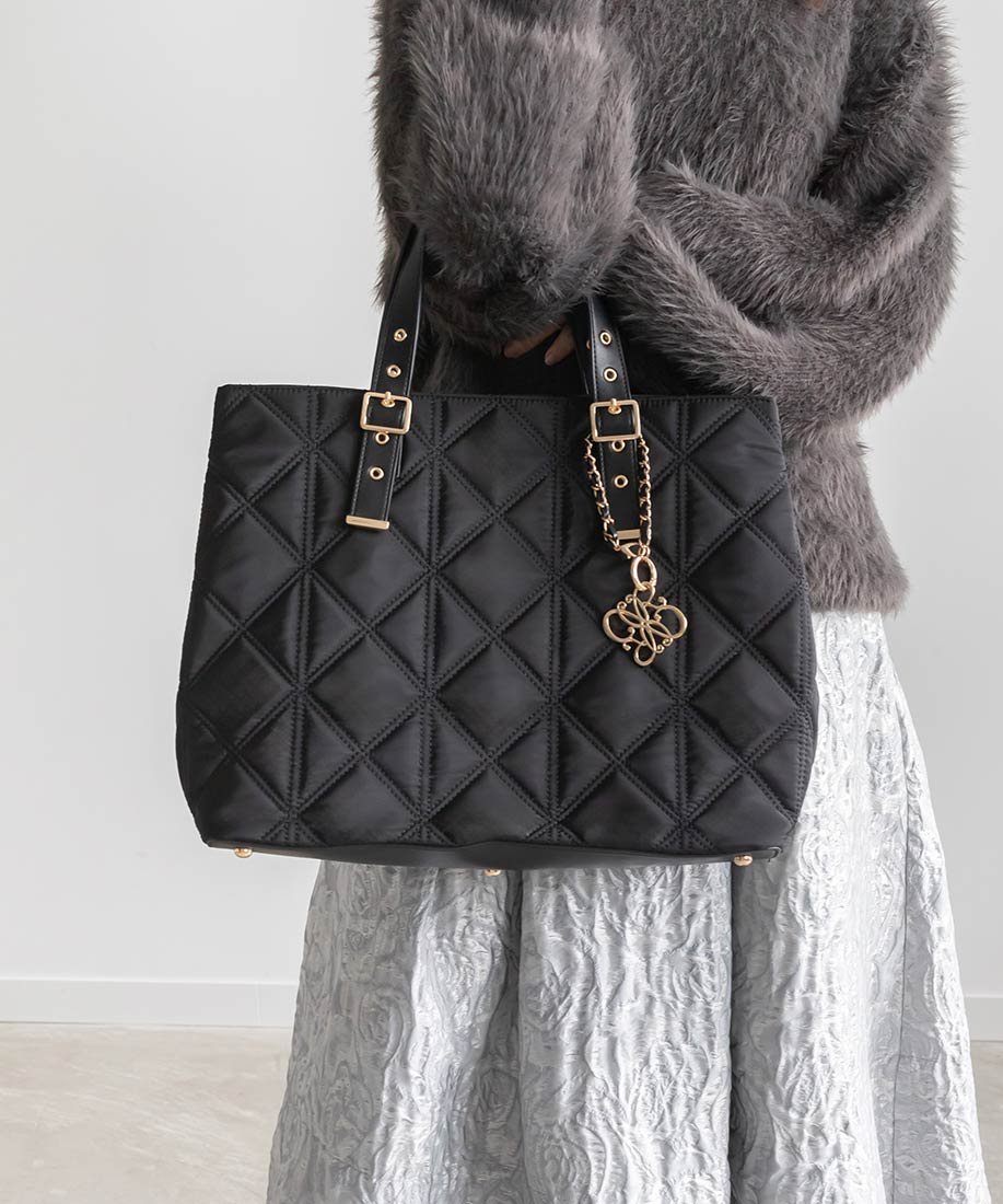 RANDA｜2WAY ベルトハンドルキルティングトートバッグ | Rakuten