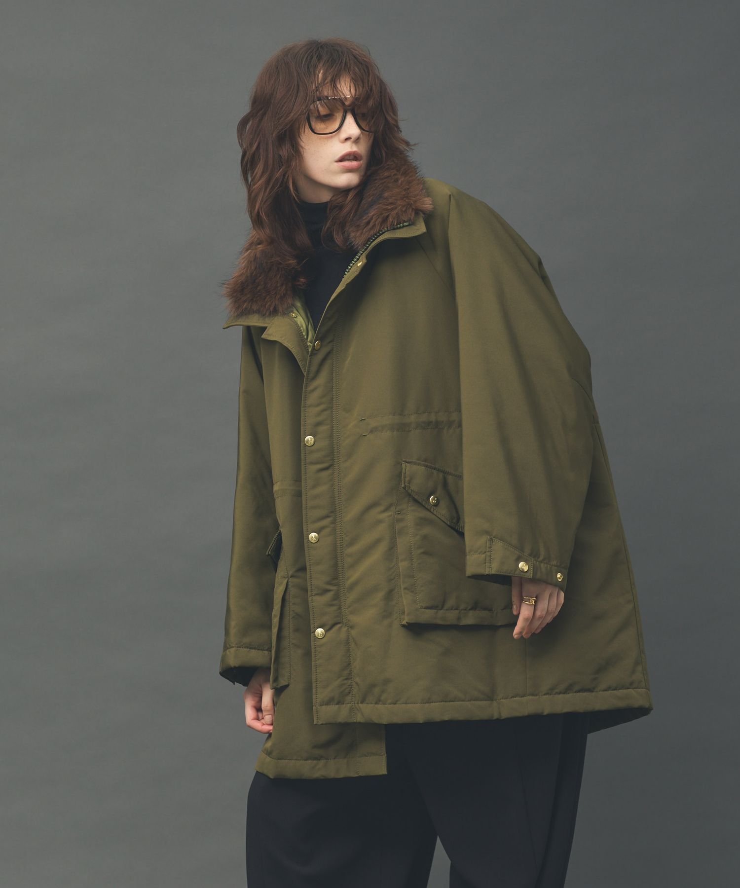 Curensology カレンソロジー スウェーディッシュモッズコート Curensology｜<&RC>フェイクファーエリツキスウェーディッシュモッズ