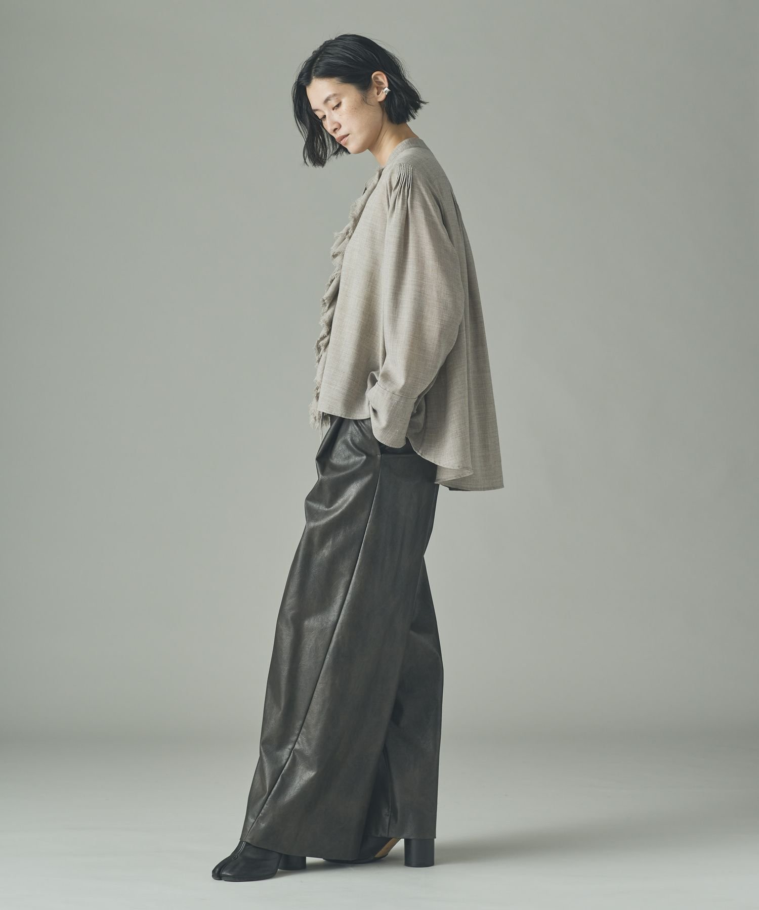 Curensology｜ウールMIXビエラフリルブラウス | Rakuten Fashion(楽天