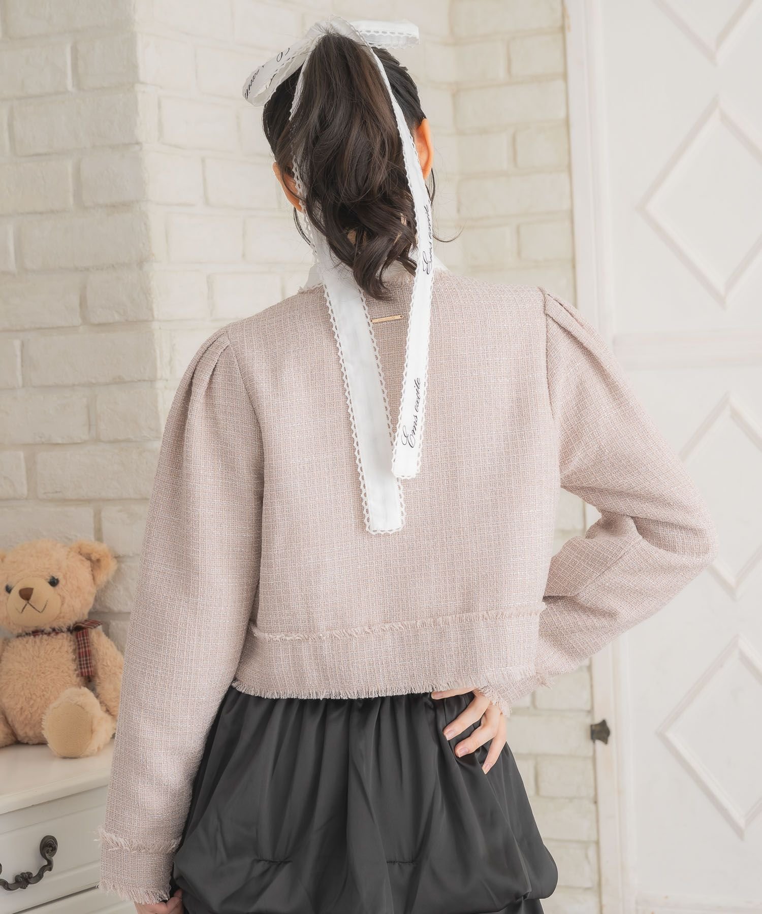 RETRO GIRL｜【セットアップ対応】プレート付ラメツイードJK | Rakuten