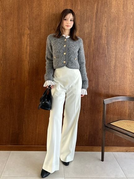 SNIDEL｜ファーライクフリルニットジャケット | Rakuten Fashion(楽天