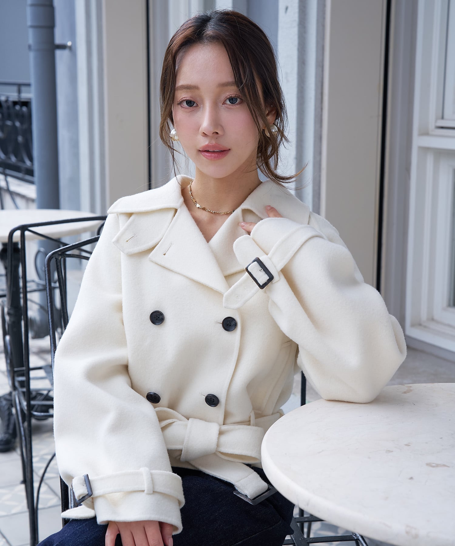 EIMY ISTOIRE｜ウールショートトレンチコート | Rakuten Fashion(楽天