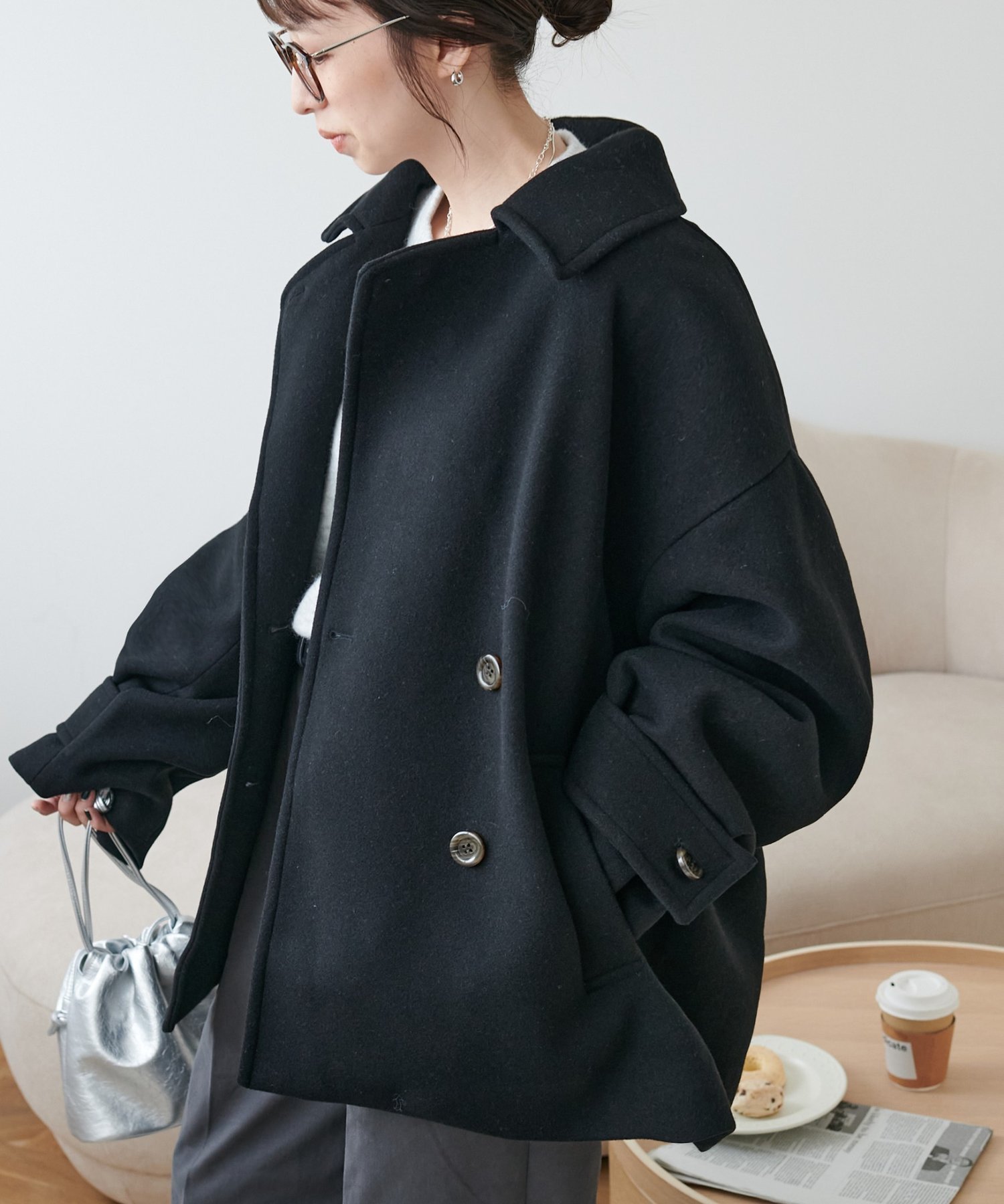 Discoat｜【軽量&暖かい/着こなし自在】中空糸スタンドミドルコート