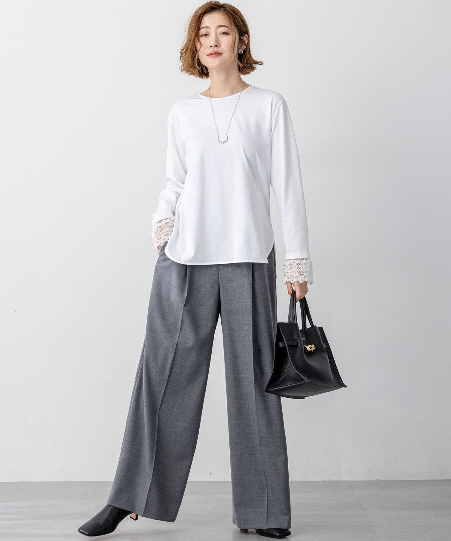 23区｜ナチュラルコットンベア レースレイヤード カットソー | Rakuten