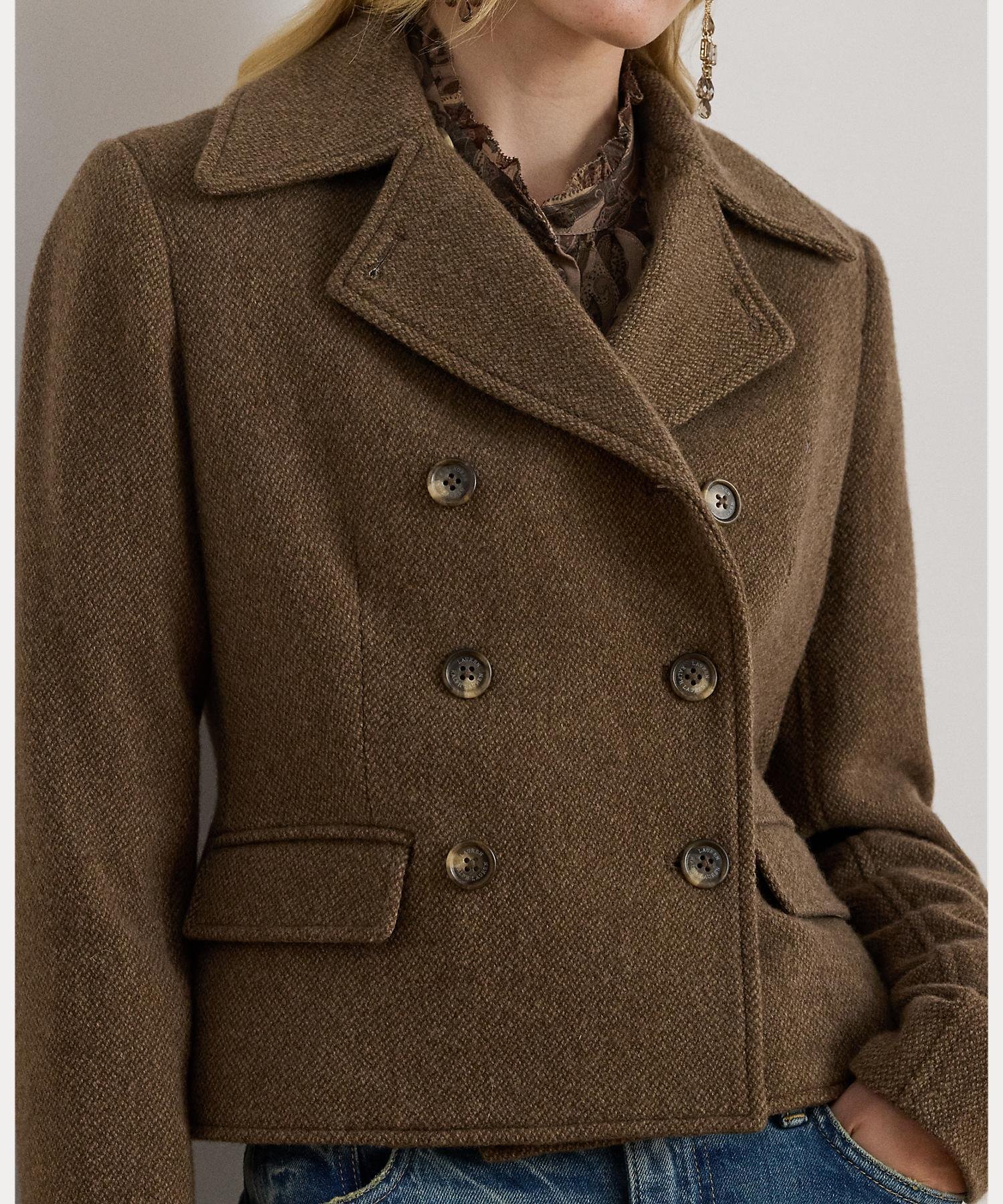 RALPH LAUREN｜ダブルブレステッド ヘリンボーン コート | Rakuten