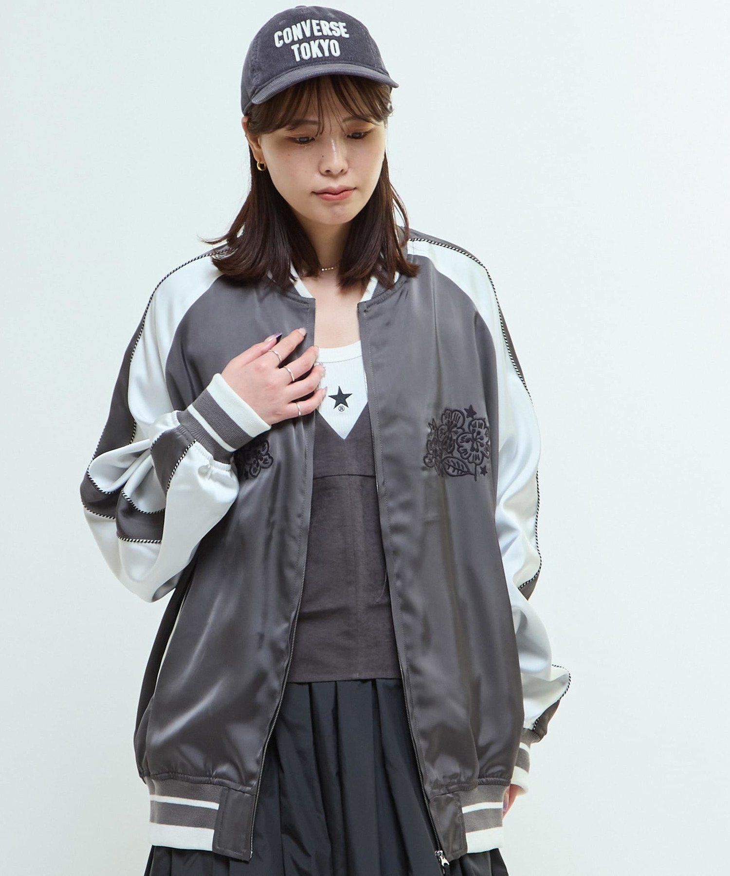 CONVERSE TOKYO｜SATIN OVERSIZE SOUVENIR JACKET | Rakuten Fashion