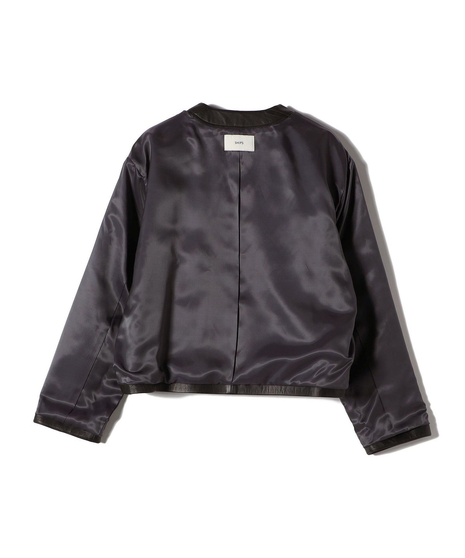 SHIPS｜SHEEP レザー ノーカラー ブルゾン | Rakuten Fashion(楽天