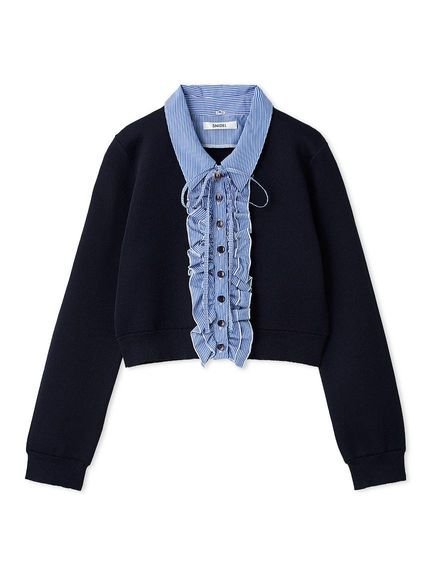 SNIDEL｜フリルニットカーディガン | Rakuten Fashion(楽天
