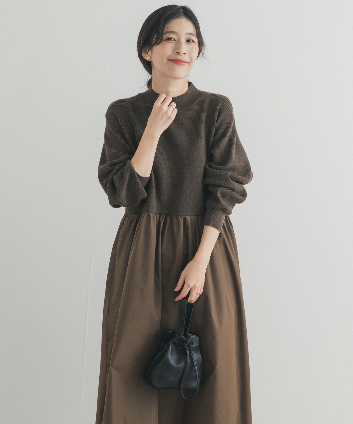 URBAN RESEARCH DOORS｜ニットドッキングワンピース | Rakuten Fashion