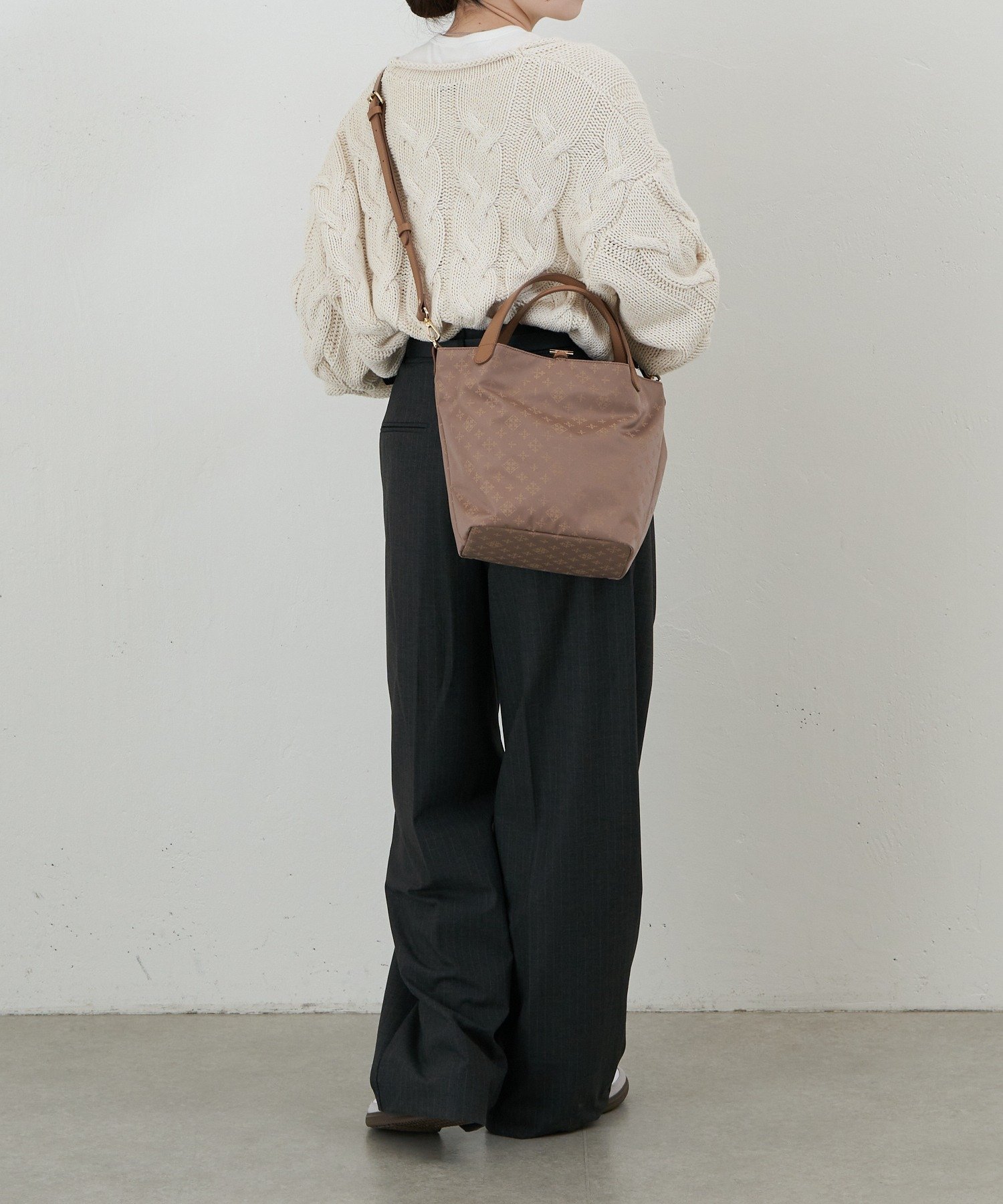 russet｜ナイロンジャガード2WAYミニトートバッグ | Rakuten Fashion