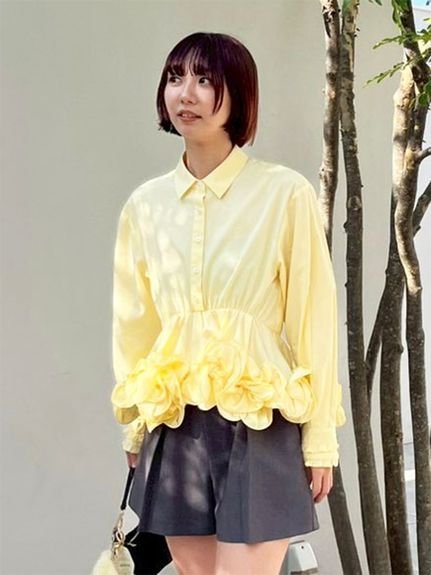 LILY BROWN｜ホイップフリルヘムブラウス | Rakuten Fashion(楽天