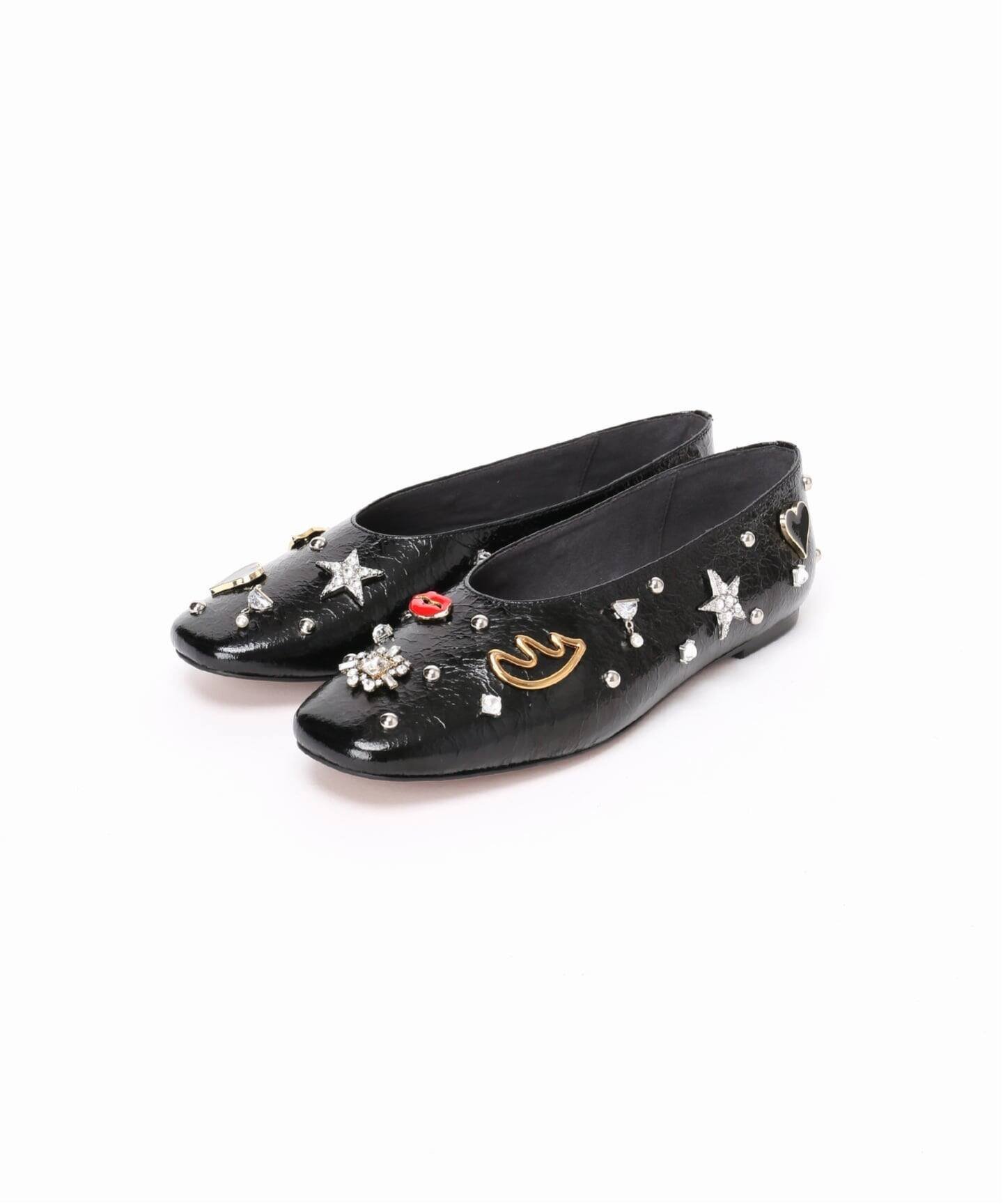 LE TALON｜GRISEレザーSURREALモチーフフラット | Rakuten Fashion