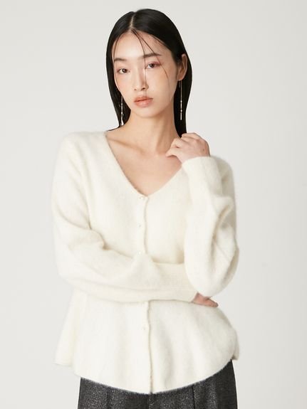 FRAY I.D｜フォックスカシミアペプラムカーディガン | Rakuten Fashion