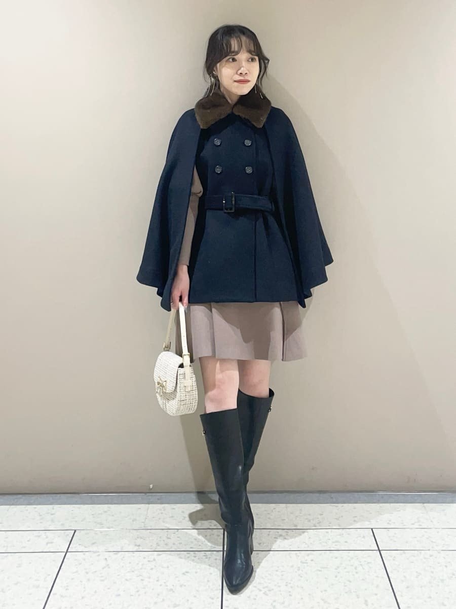 LILY BROWN｜ファー付き3wayケープコート | Rakuten Fashion(楽天
