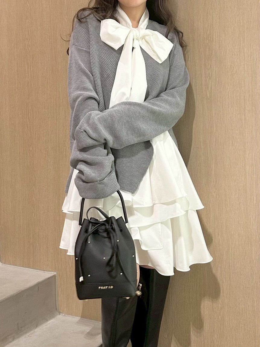 FRAY I.D｜リボンタイコンビニットチュニック | Rakuten Fashion(楽天