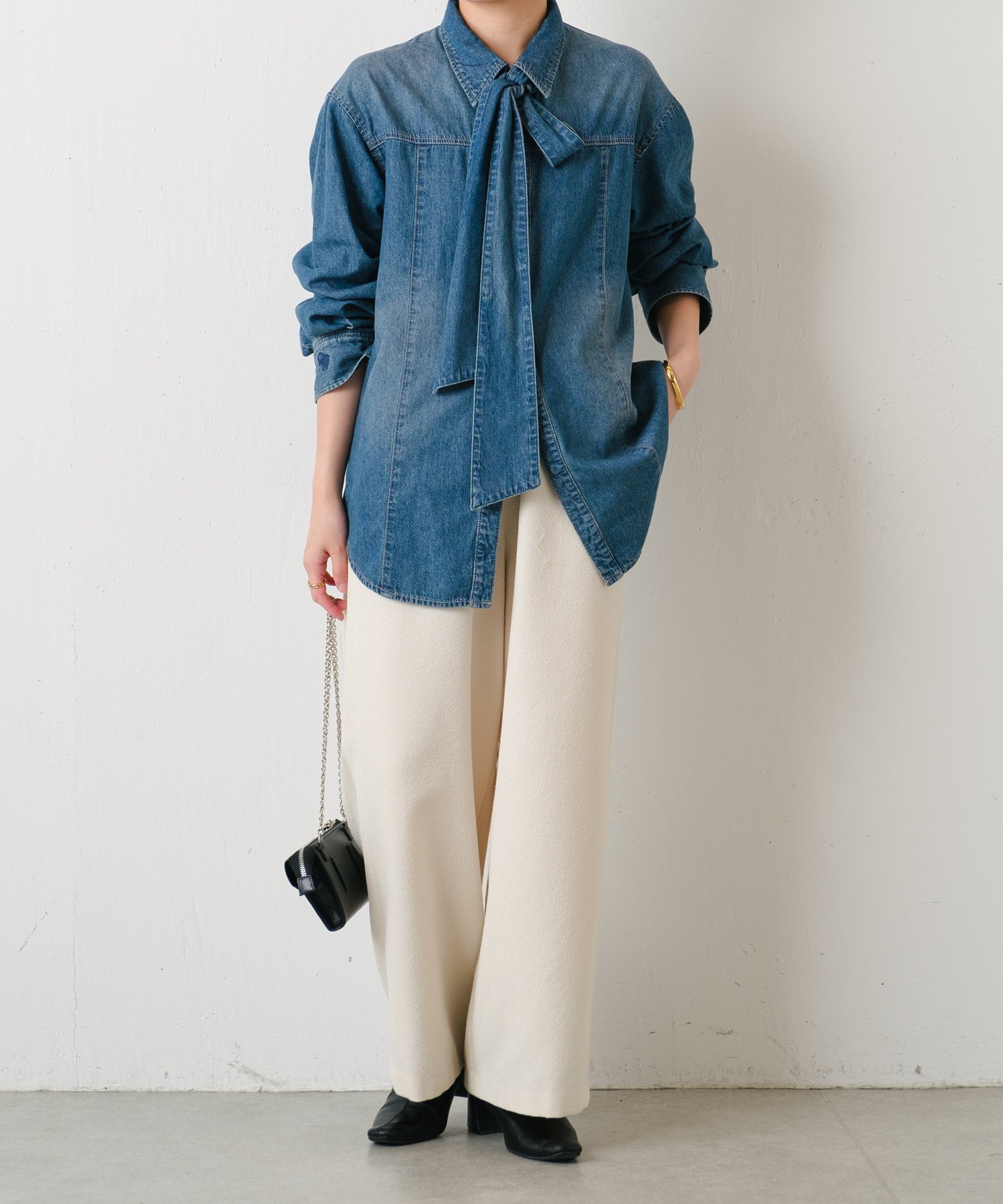 COLLAGE GALLARDAGALANTE｜ボウタイデニムシャツ | Rakuten Fashion