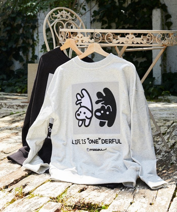 FREAK'S STORE｜別注 「さかだち」バックフェルト刺繍 クルーネック