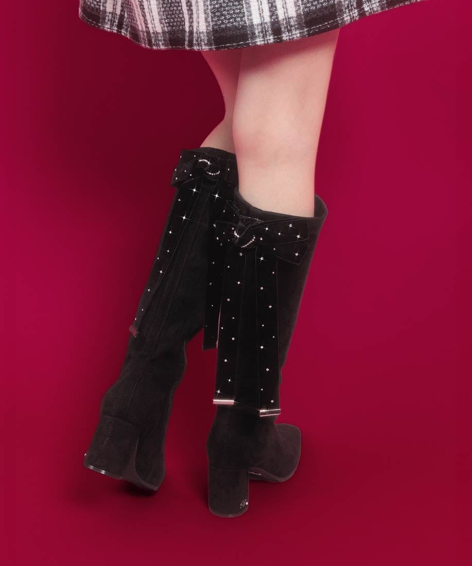 RANDA｜【Holiday Collection】晴雨兼用 2WAYビジューベロアリボン