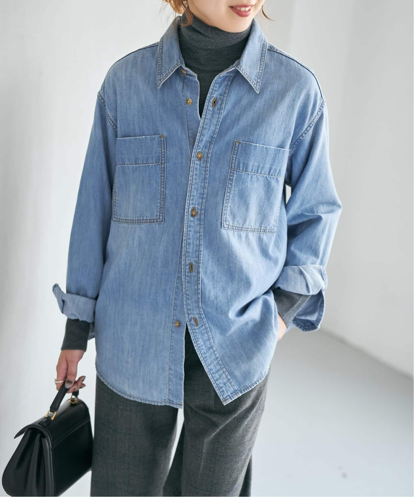 Spick & Span｜《追加2》ライトオンスデニムシャツ | Rakuten Fashion