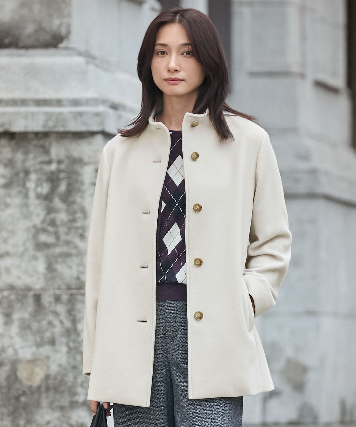 J.PRESS｜ショートビーバー ボトルネック コート | Rakuten Fashion