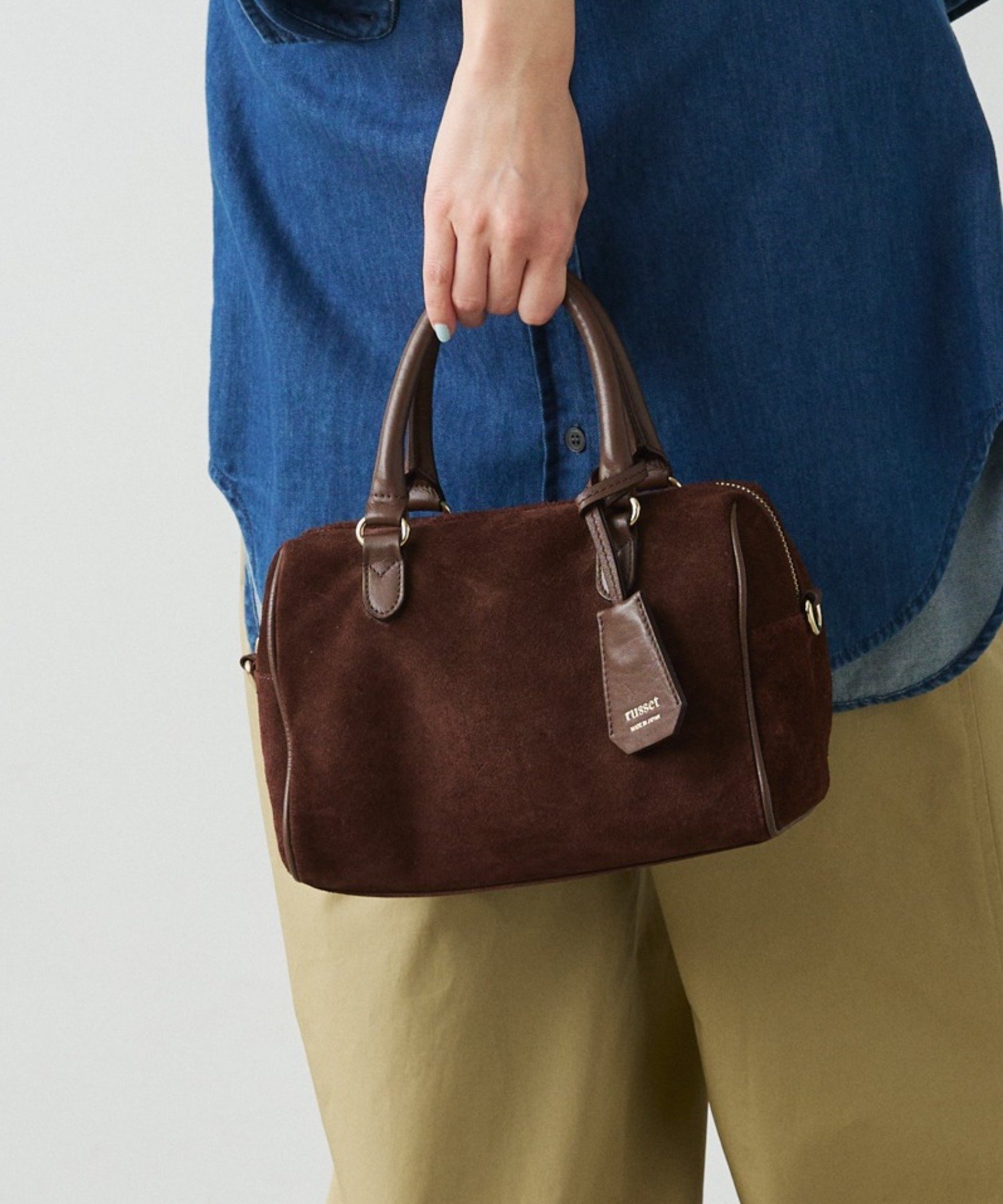 russet｜スエード2WAYミニボストンバッグ | Rakuten Fashion(楽天