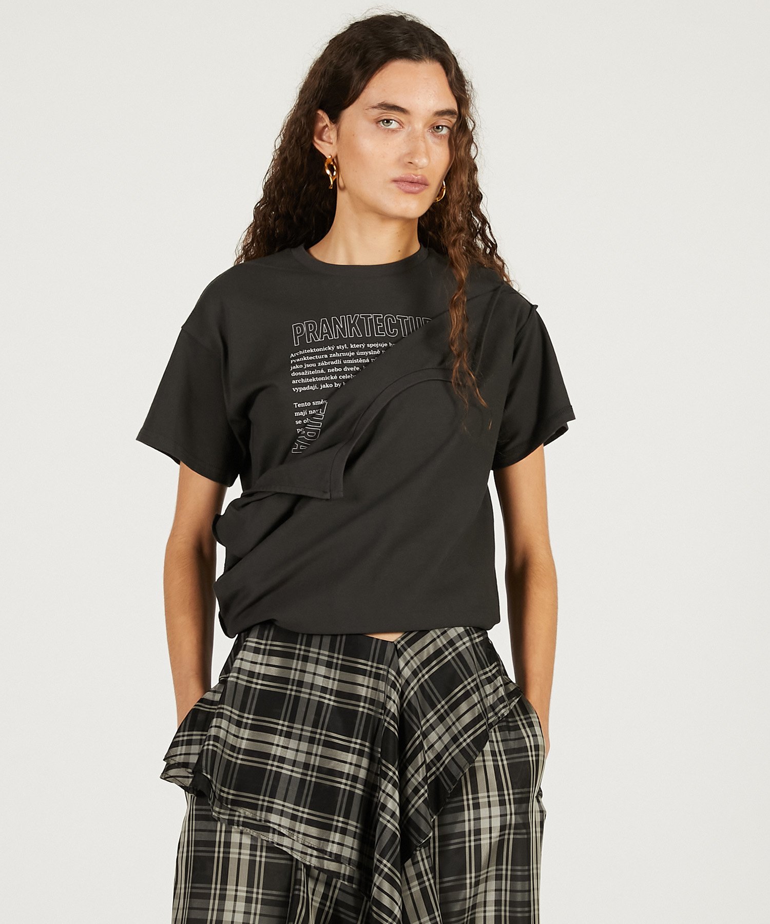 PRANK PROJECT｜カットシンメプリントT / Inverted Tee Dress