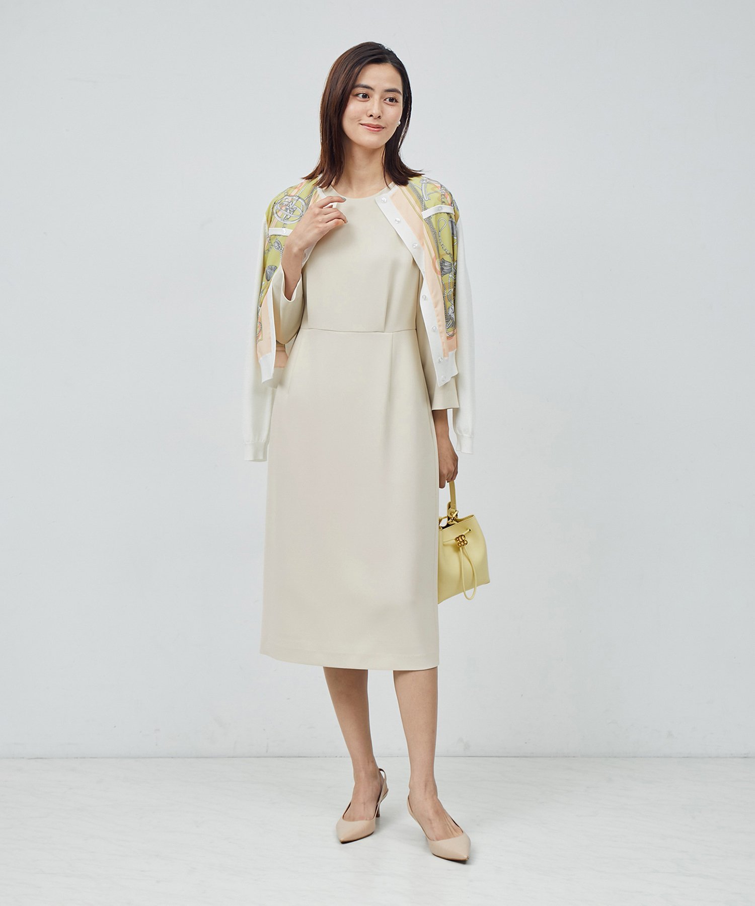 ROPE'｜トリアセダブルクロスウエストコンシャスワンピース | Rakuten